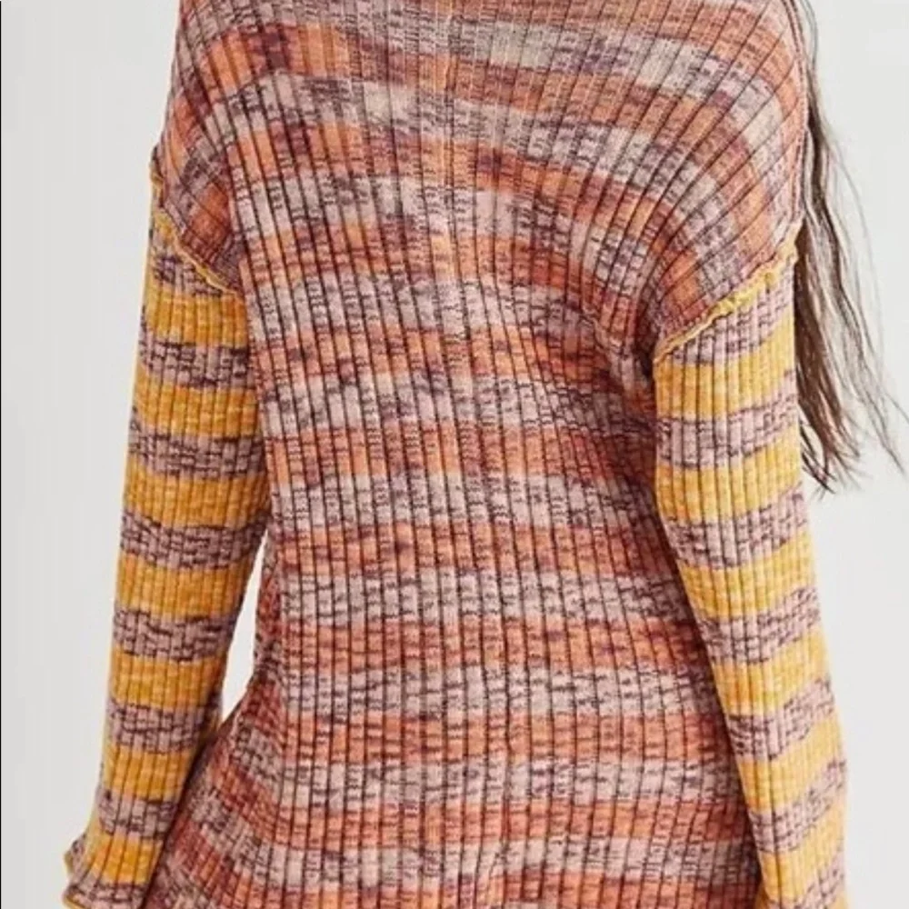 Free People Wendy Ribbed Romper in Sunset